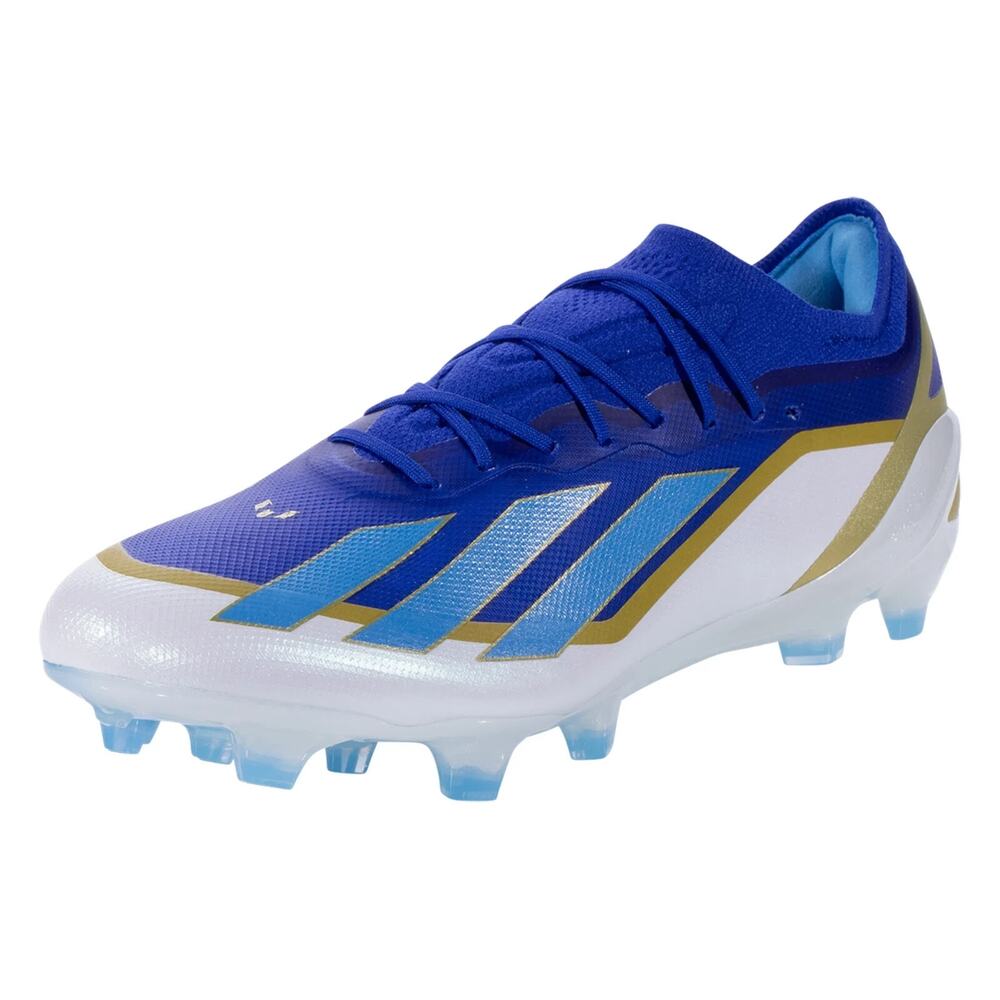 Adidas X Crazyfast Las Estrellas Firm Ground Cleats -White / Blue (ID3529)-Sz 11